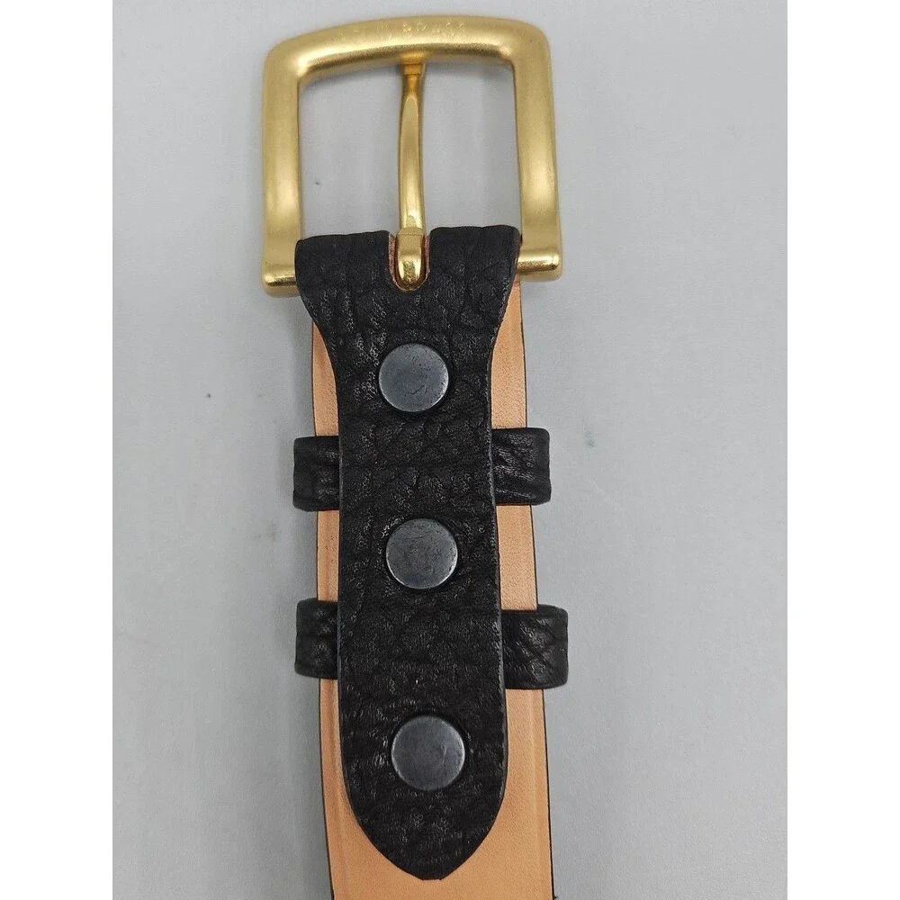 Crescent Leather Black Genuine Imported Shark Belt Size 38 1.25
